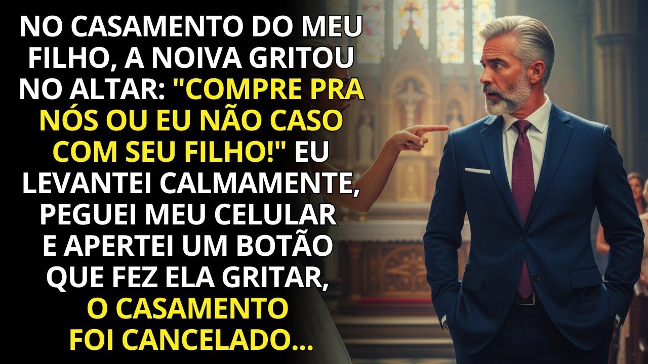 A noiva do meu filho gritou no altar: ”Compre uma casa pra nós!”… então revelei o segredo dela.