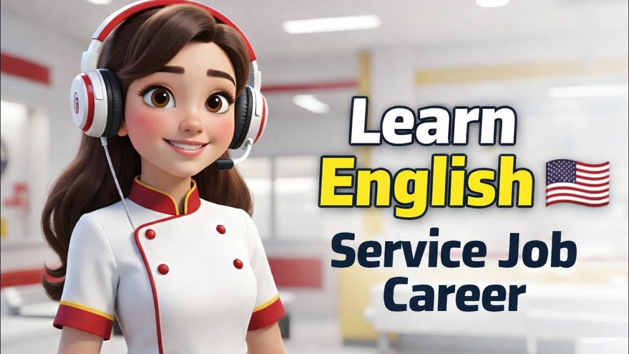 Learn English for Service Jobs in USA 🇺🇸 | Slow English Story (A1–A2)