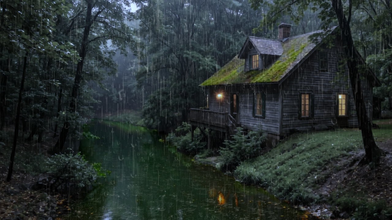 Soothing Rain in a Quiet Night Forest | Deep Sleep Ambience for Relaxation & Stress Relief