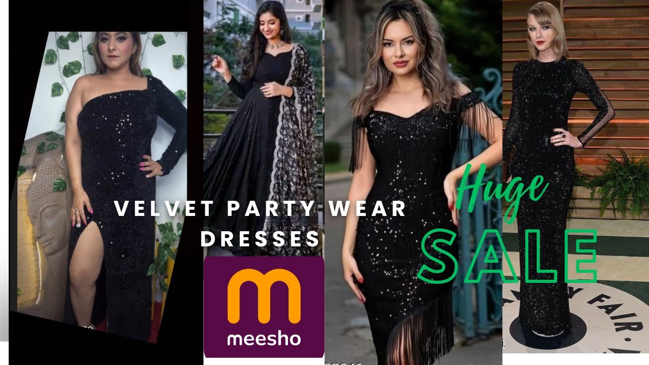Meesho VELVET PARTYWEAR DRESS | Affordable #partyweardress##fashiongame#meeshopartyweardress