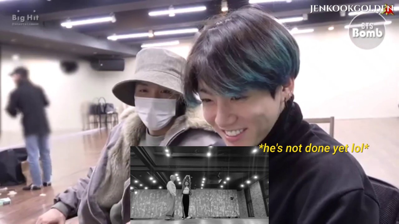 200306 BTS Jungkook + Jhope REACTS to BLACKPINK Jennie's DANCE PRACTICE VIDEO