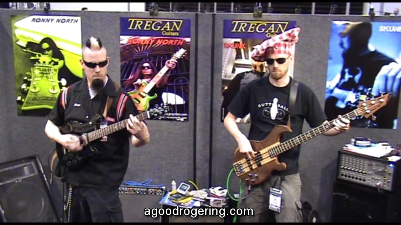 TWAB - Skunk & Chef Bull R.D. Demo Tregan Guitars at NAMM 2009 - The Wrongfully Accused Banana