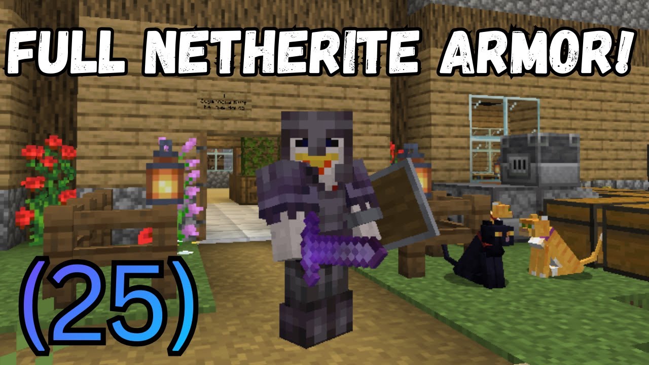 Getting Full Netherite Armor! (25)
