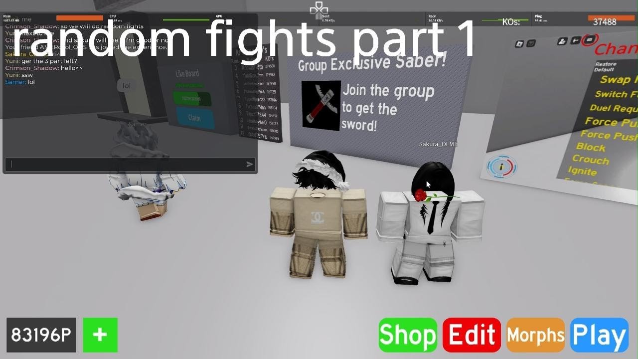 random fights pt1 saber showdown.😇😉