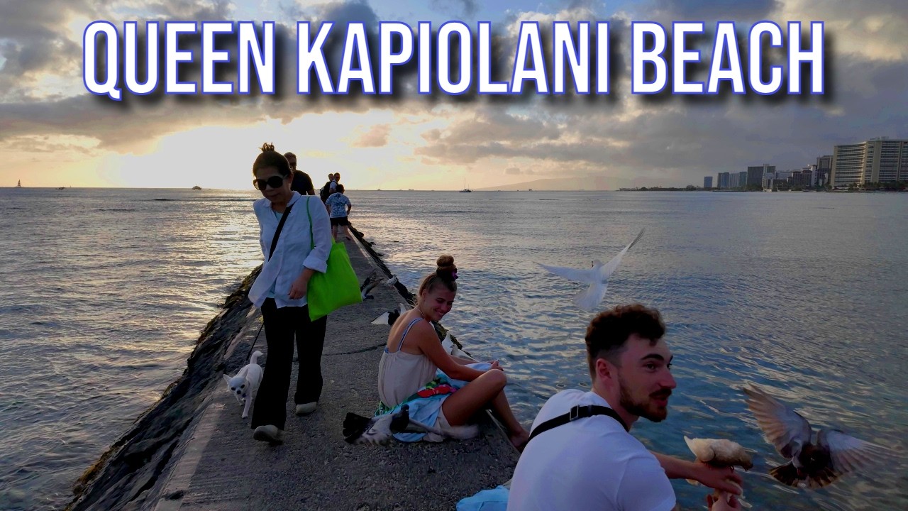 【4K】𝐖𝐀𝐋𝐊 🇺🇸 Queen Kapiolani Beach Park in Waikiki 🏖️🌺🌞
