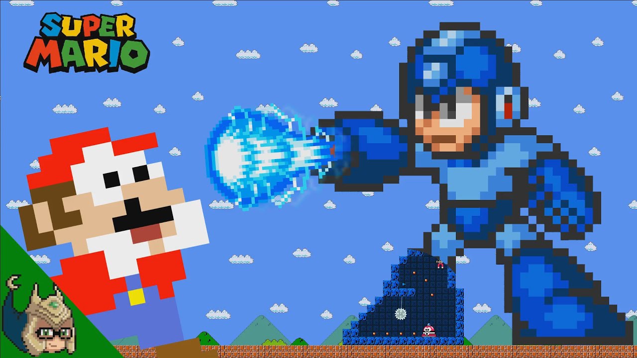 Mario vs the GIANT Mega Man MAZE (Mario Cartoon Animation)