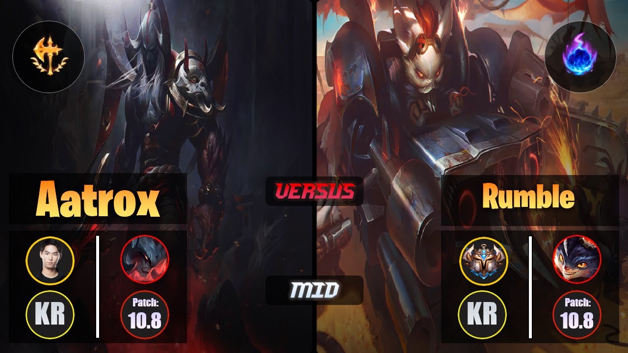 Ucal AATROX (Mid) [Conqueror] VS RUMBLE - Challenger KR Patch 10.8