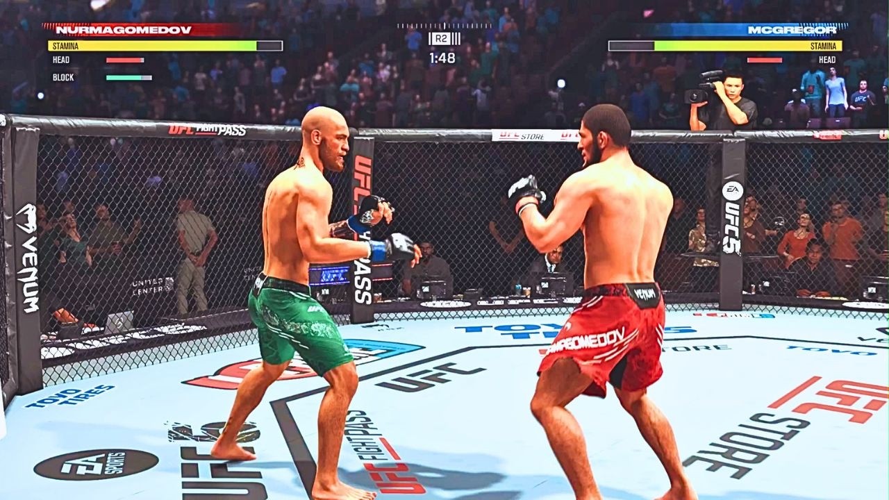 EA Sports UFC 5 Хабиб Нурмагомедов против Конора Макгрегора геймплей нового поколения PS5 1080P 6...
