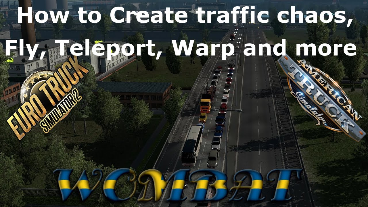 Enable the console to teleport, fly, change time and more in Euro and American truck simulator