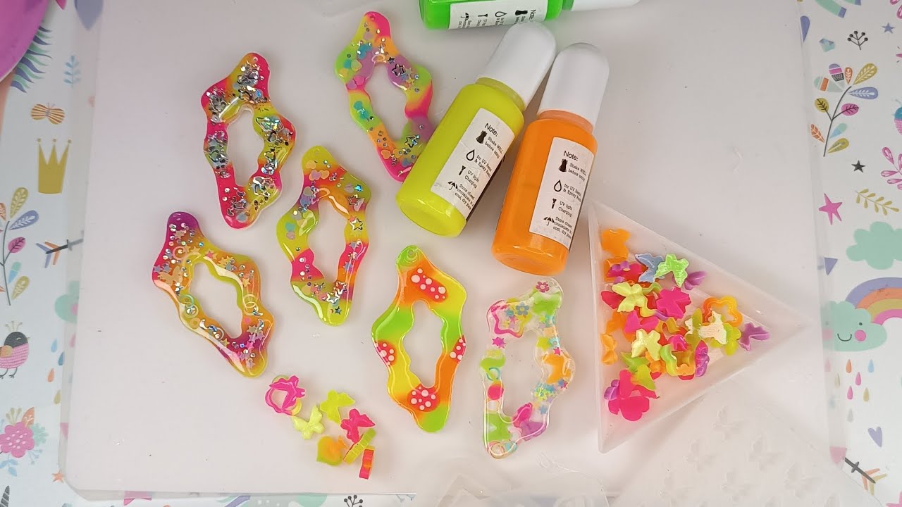 #resinauv - colori fluo e collaborazione con Charming u bijoux ❤️ anteprima dei prossimi tutorial