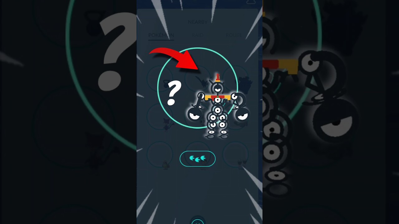 Found rare unown Pok&eacute;mon?? #shorts #unown #ultragoo #debut #new #rare #pokemon #spawn #game #gotcha