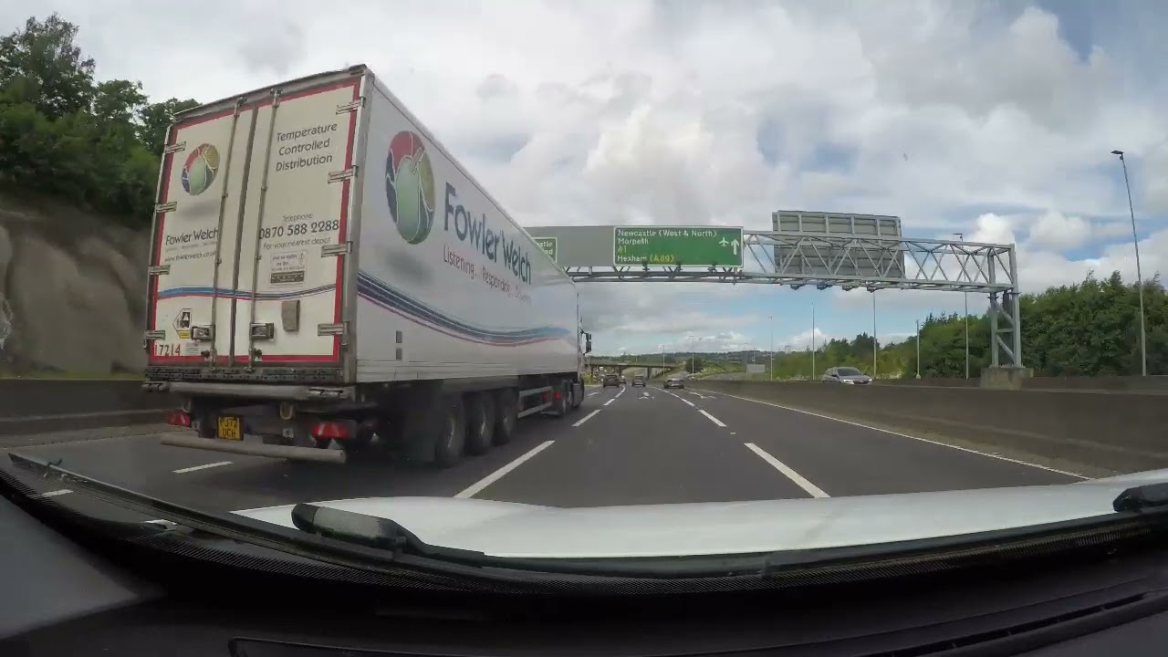 A1 Driving   Gateshead to Alnwick -  ambient driving