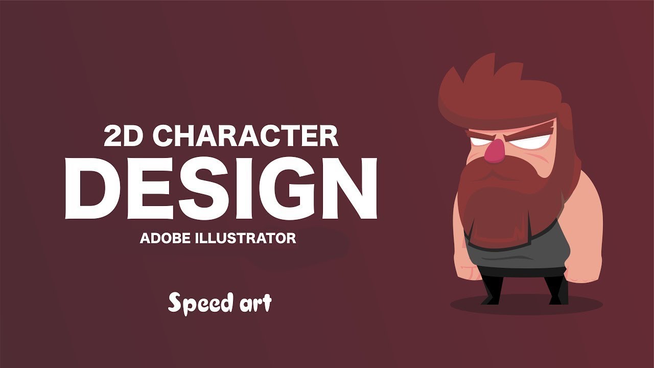 Simple 2D Character design Speed Art | Adobe illustrator CC