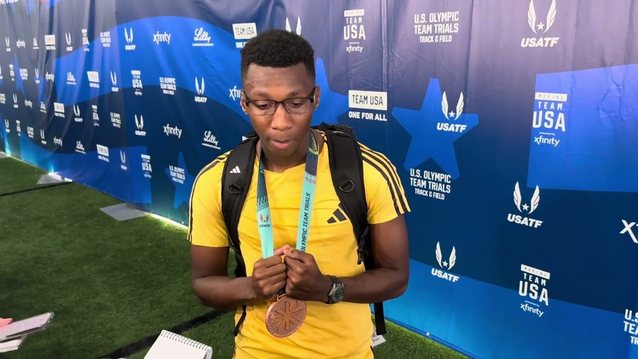 Erriyon Knighton after making 2024 US Olympic team in 200m