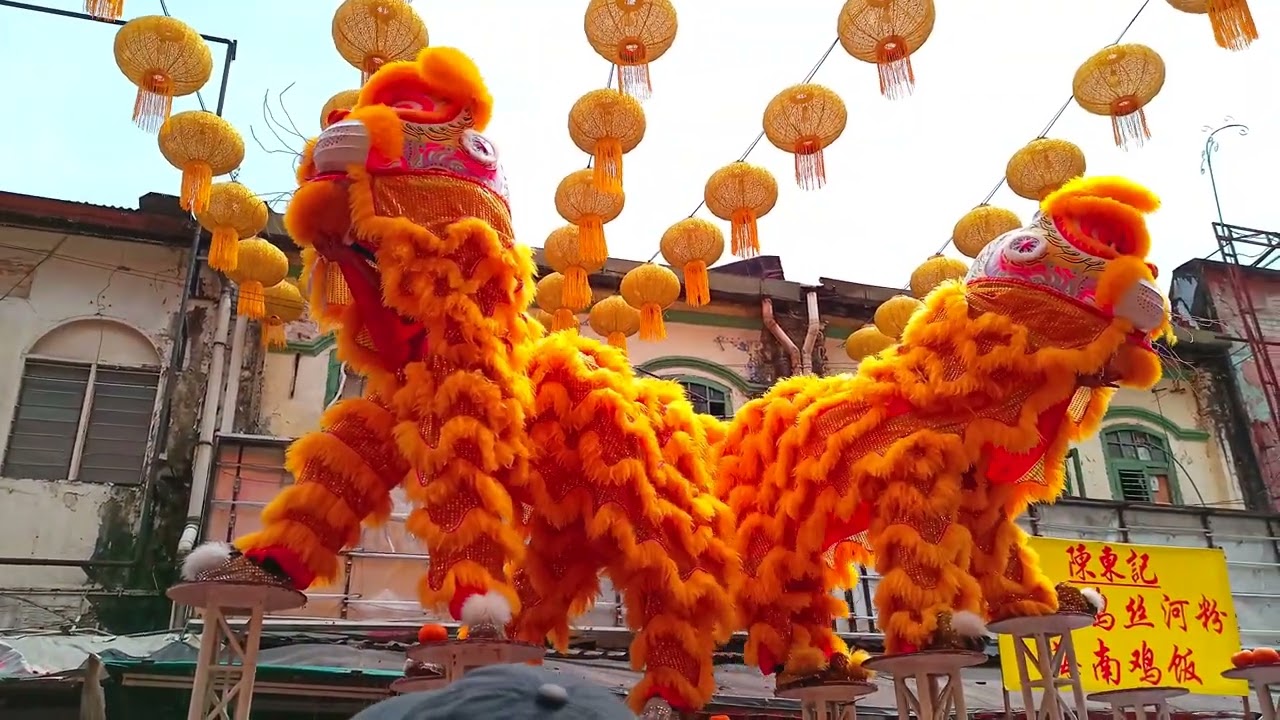 Double Acrobatic Bunny Lion Dance