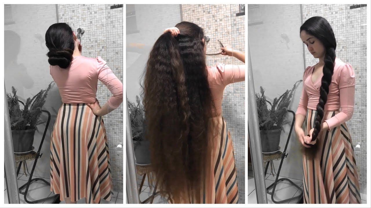 Lorena Rapunzel in the shower