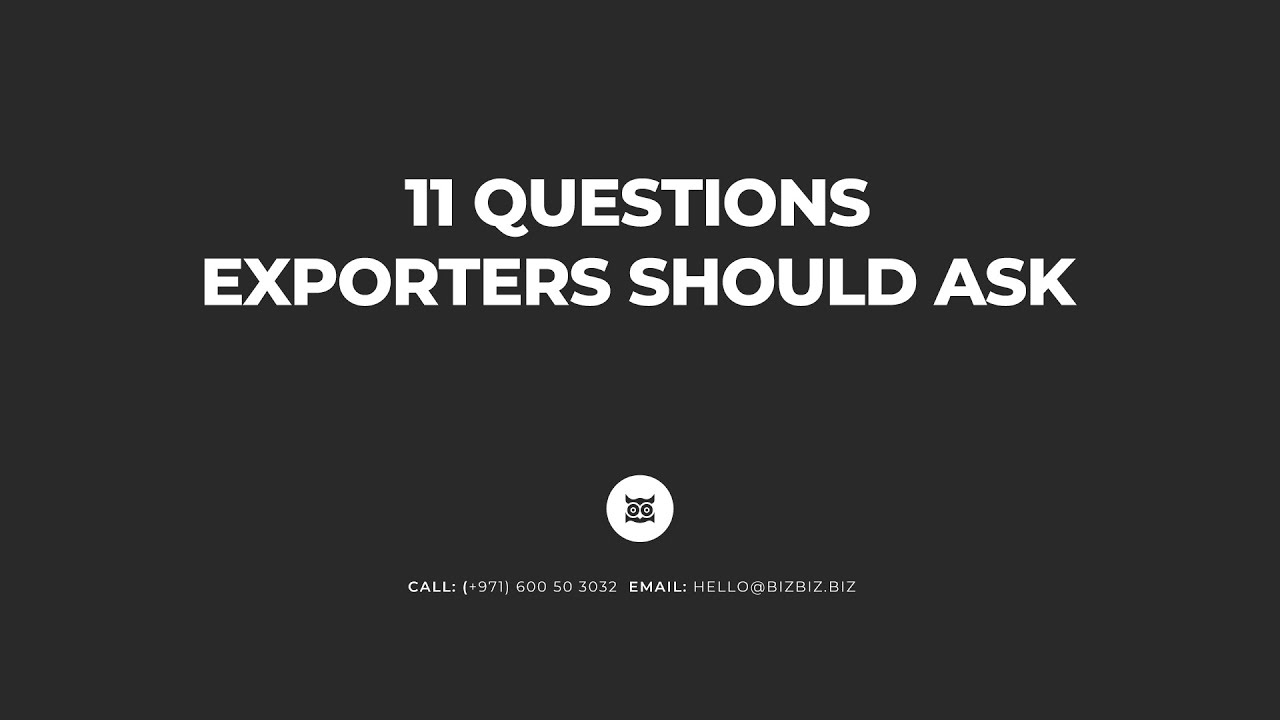 11 Questions exporters should ask