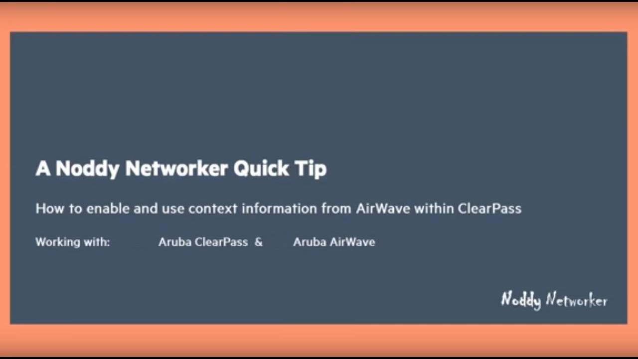 Использование HPE Aruba Networks Airwave в качестве контекстного сервера HPE Aruba Networks Clear...