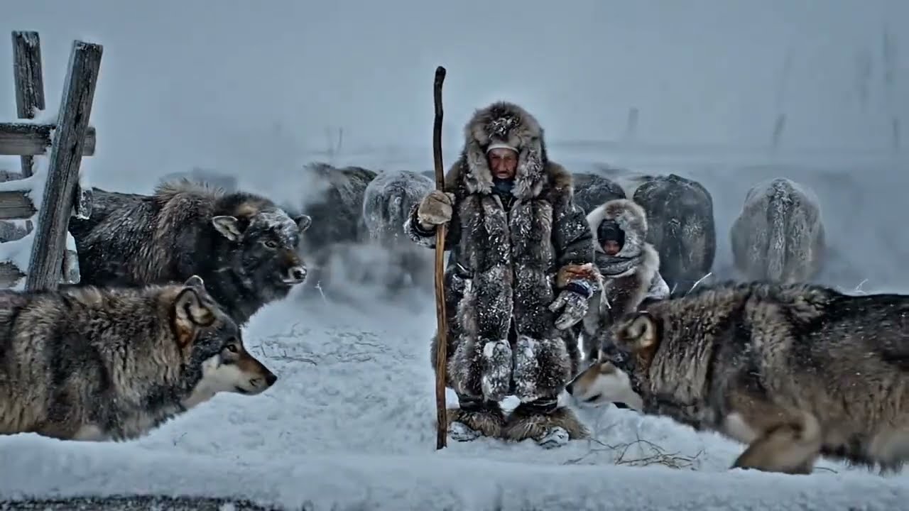 91 Year Old Widow and Grandchild Protect Cattle from Wolves  |  Blizzard at -71°C