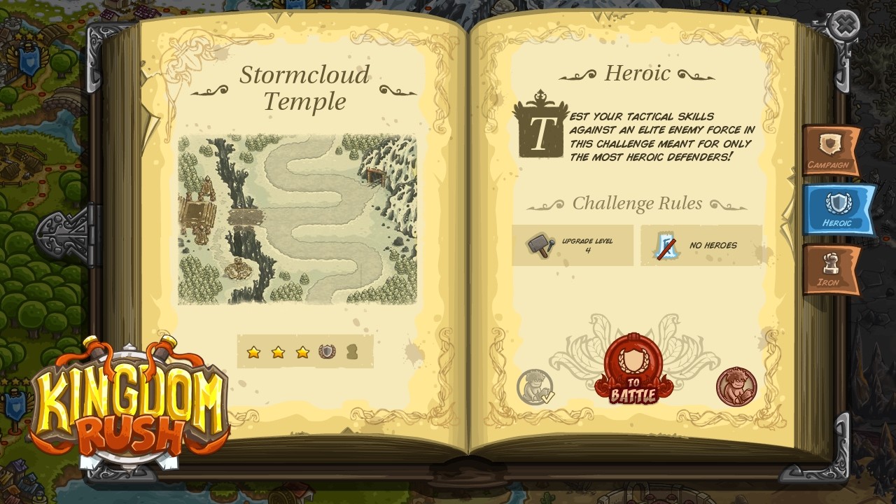 Kingdom Rush - Stormcloud Temple (Level 9) Heroic Challenge