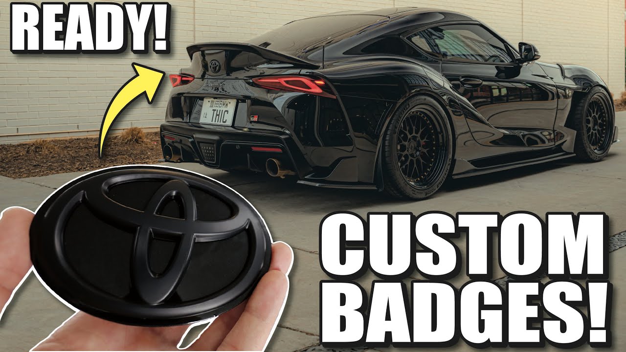 THE CUSTOM SUPRA BADGES ARE READY! (A90 & A91 Supra Badge Upgrade.)