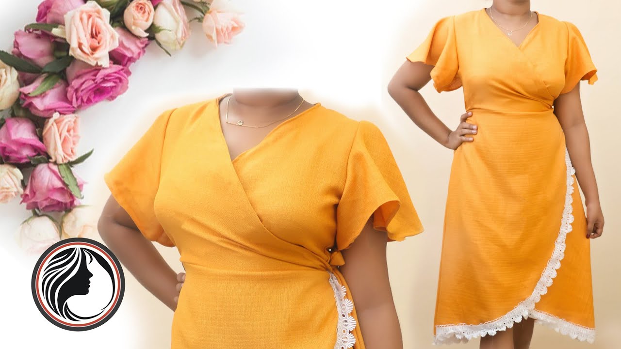 How to sew wrap dress | Wrap dress එකක් මහමු | wrap dress sinhala