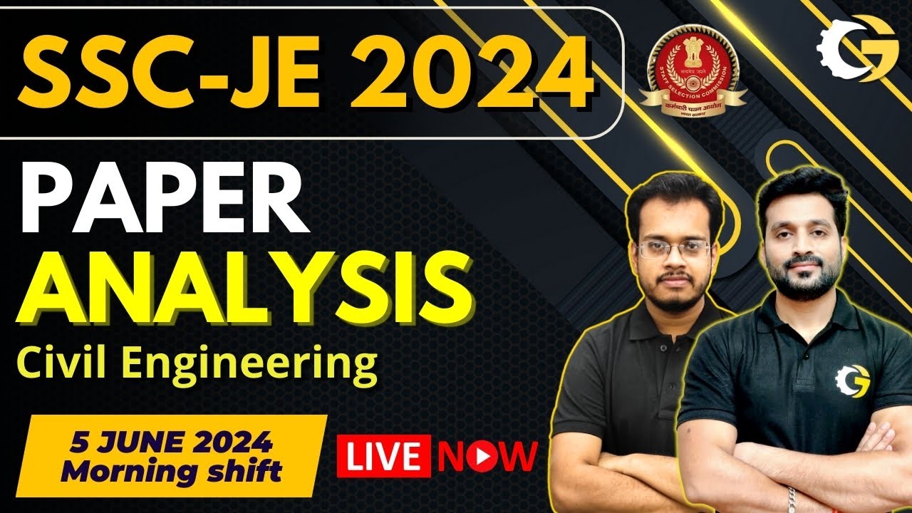 Paper Analysis | SSC-JE 2024 Civil Engineering | GB Lions | Ankit Jain | #sscje #gblions