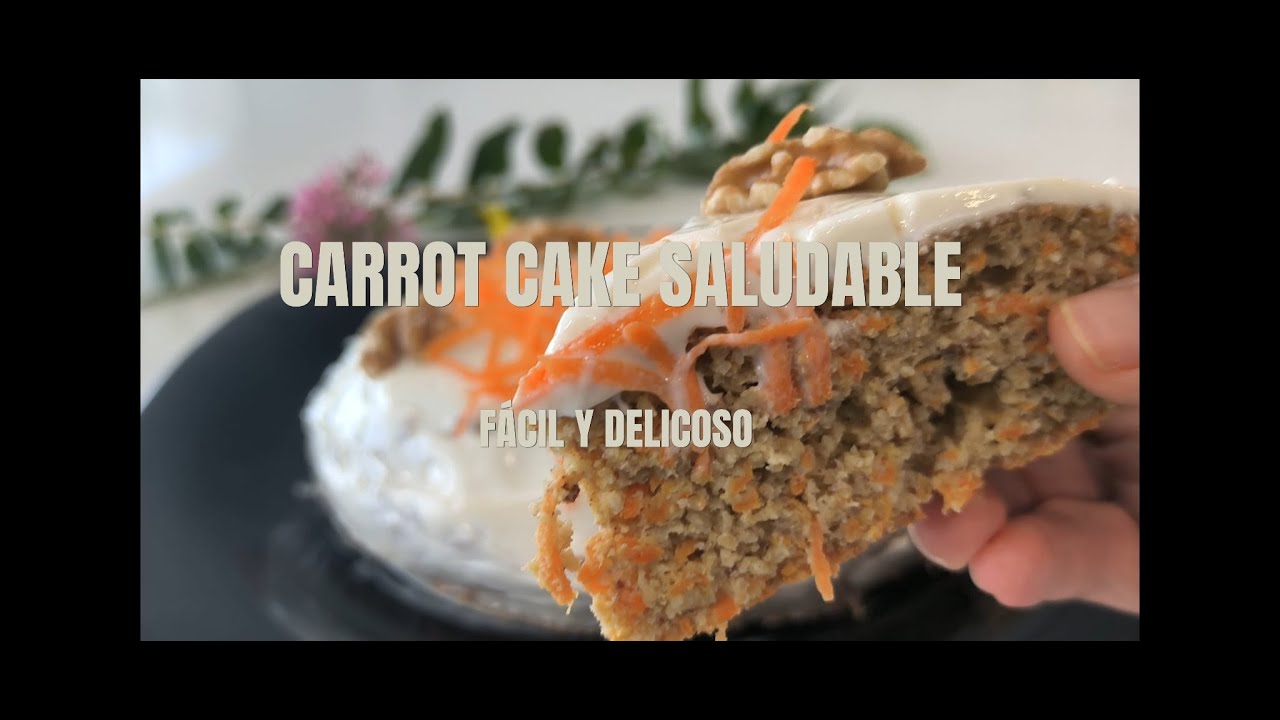 Carrot Cake Saludable🥕🍰 Fácil, Esponjoso y con un Toque de Piano🎹