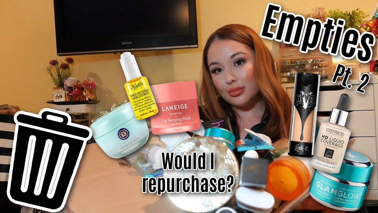 My 2021Beauty Empties🗑 Would I repurchase?! 👍🏻 👎🏻 BIGGEST Empties EVER|  Pt 2