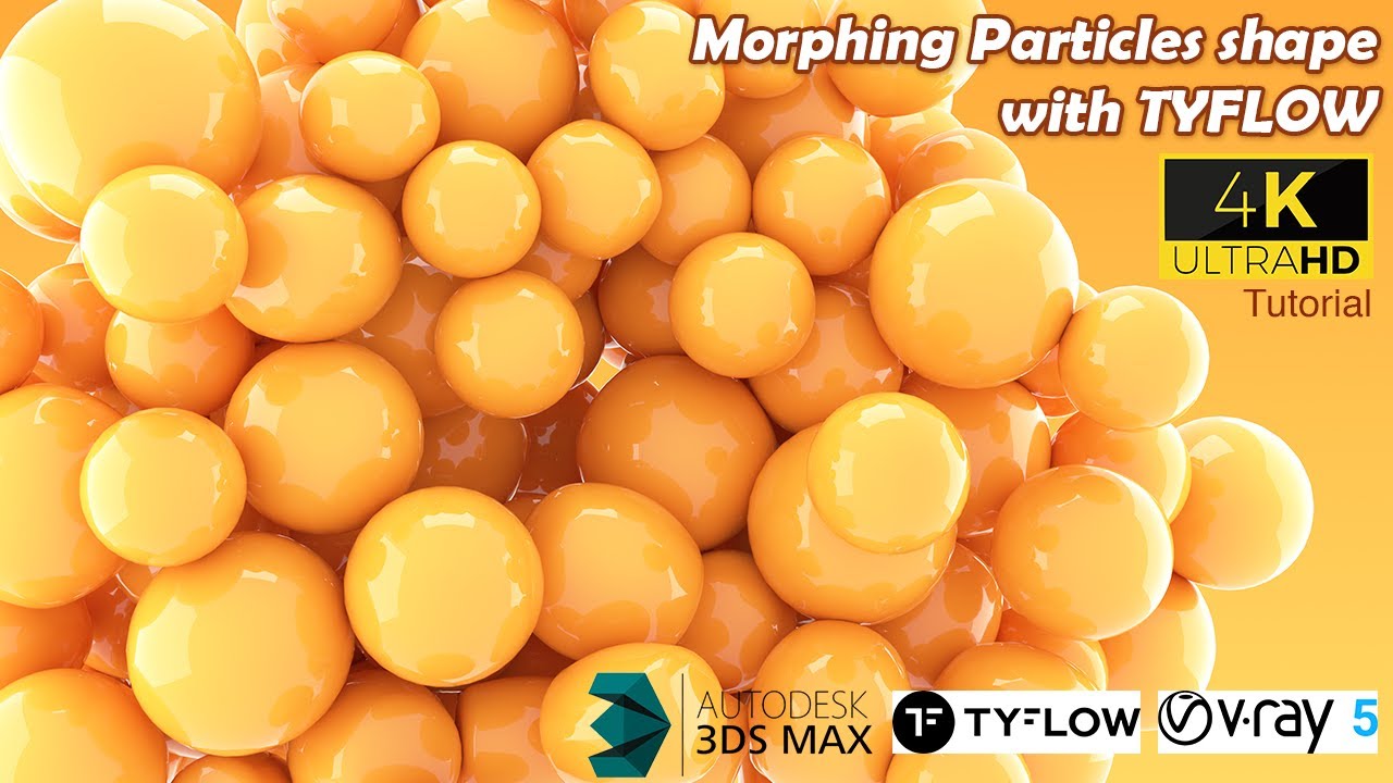TYFLOW Tutorial-Morphing Particles shape | 3ds Max Tutorial | 4K | After effects | Create with Divay