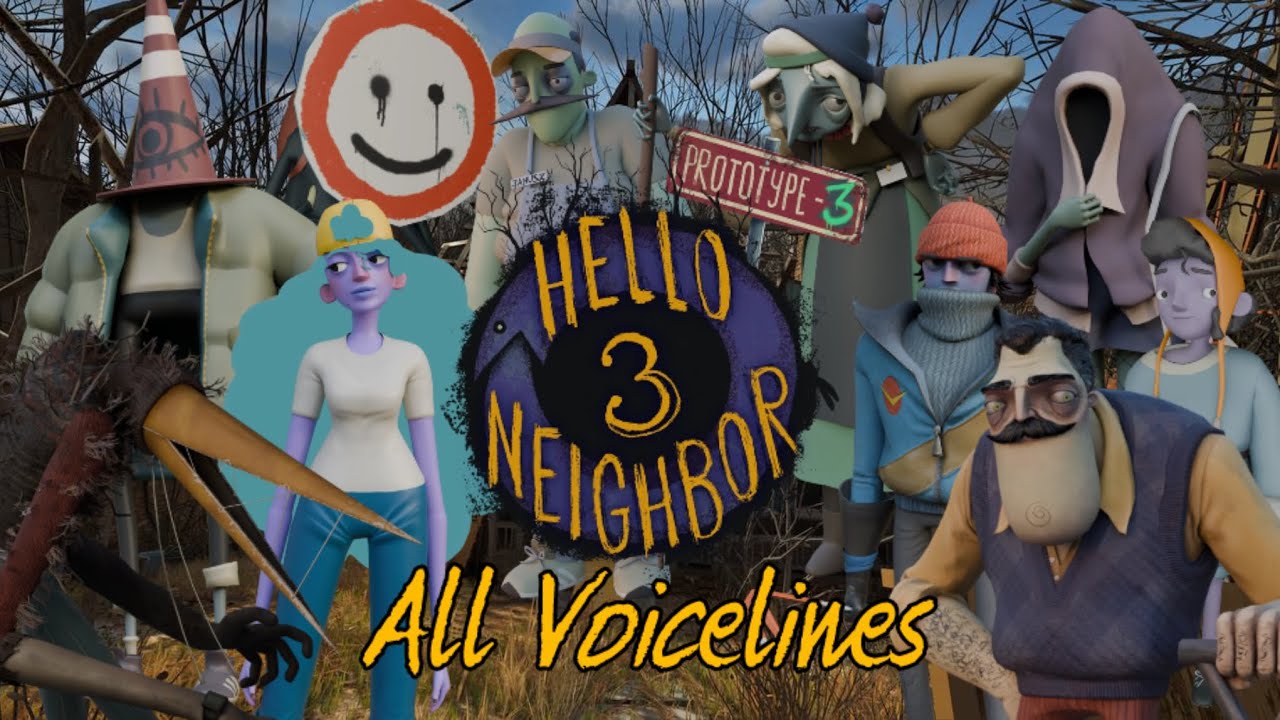 Hello Neighbor 3 Prototype 3 Все озвученные реплики (с субтитрами)