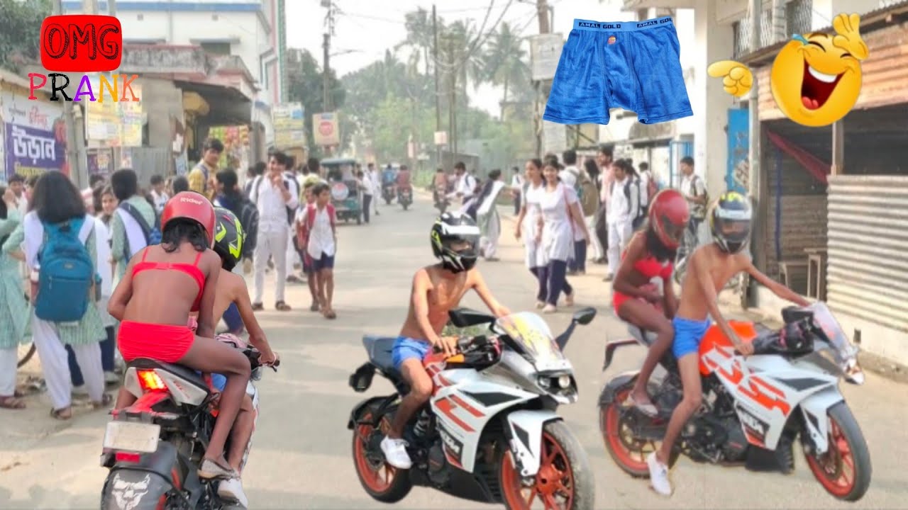 Underwear prank || Ktm ride with wearing underwear 😂funny prank video#Omgprank Part-2