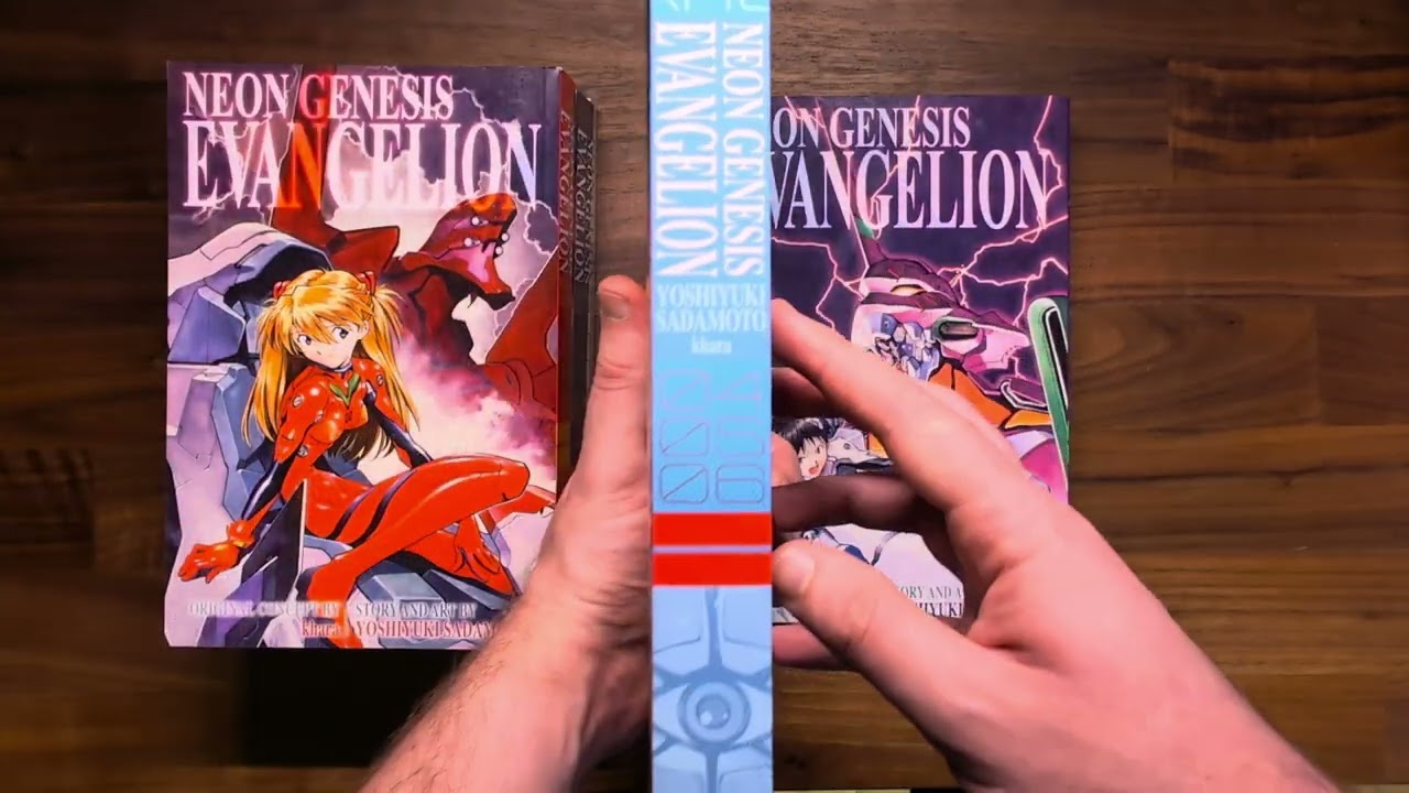 Neon Genesis Evangelion Manga - English 3 in 1 omnibus edition (Viz Media) Showcase - 4K HDR