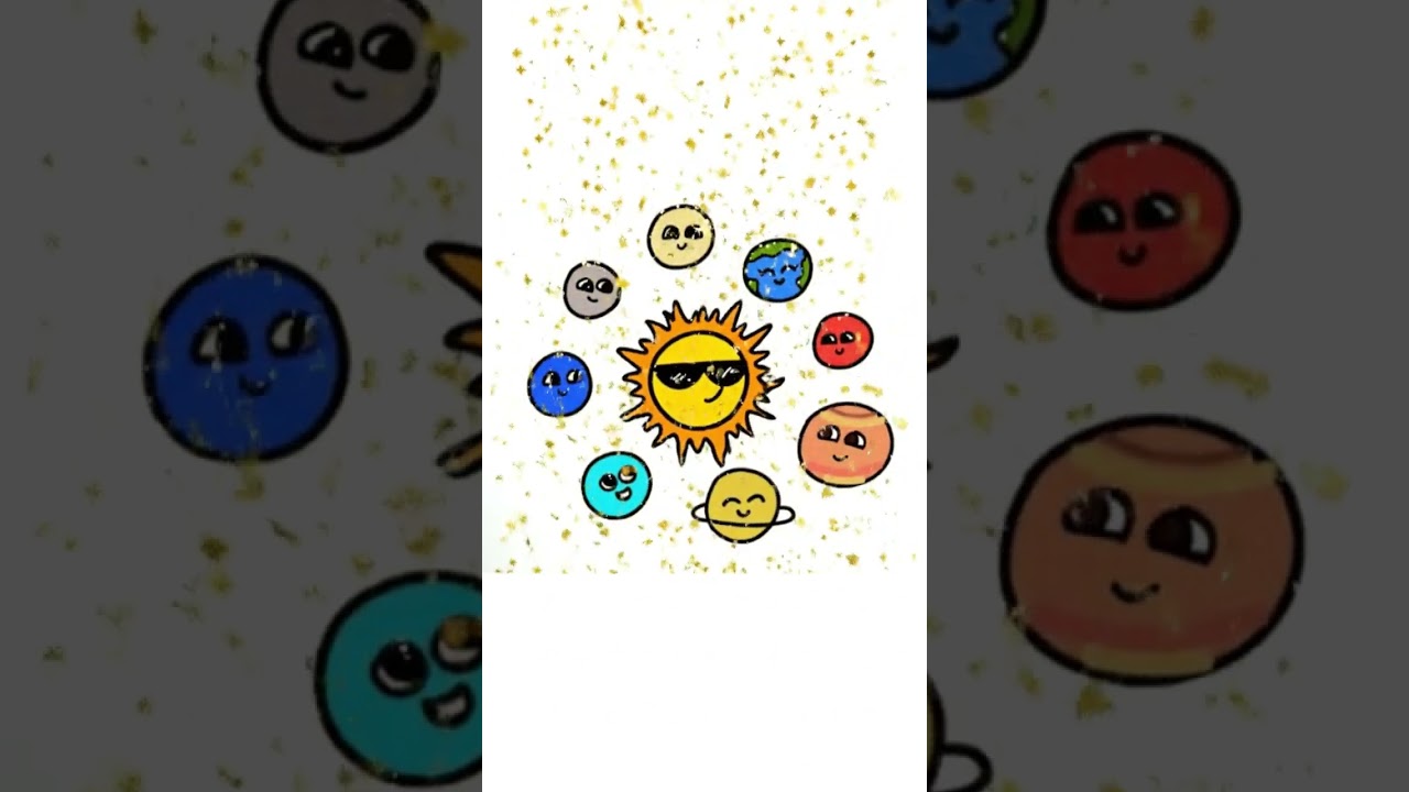 Learn 2 Draw this Cute Solar System 😍