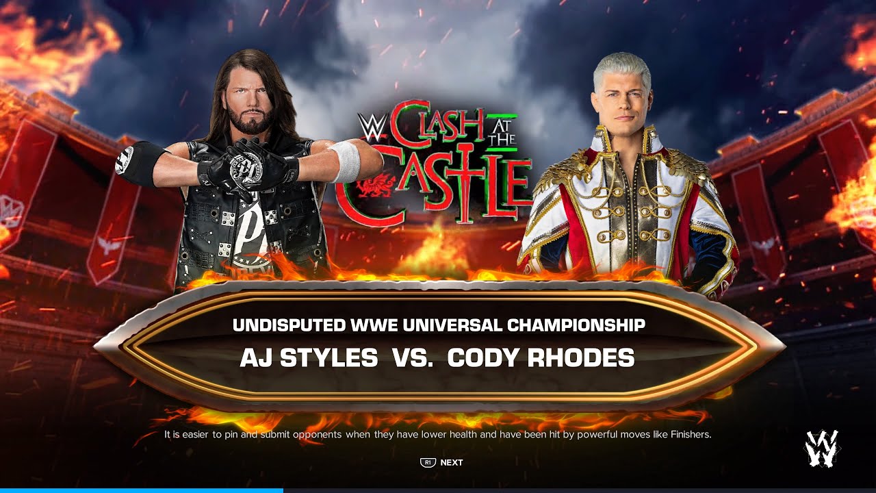 [WWE 2k24] AJ Styles vs. Cody Rhodes (Universal Championship)