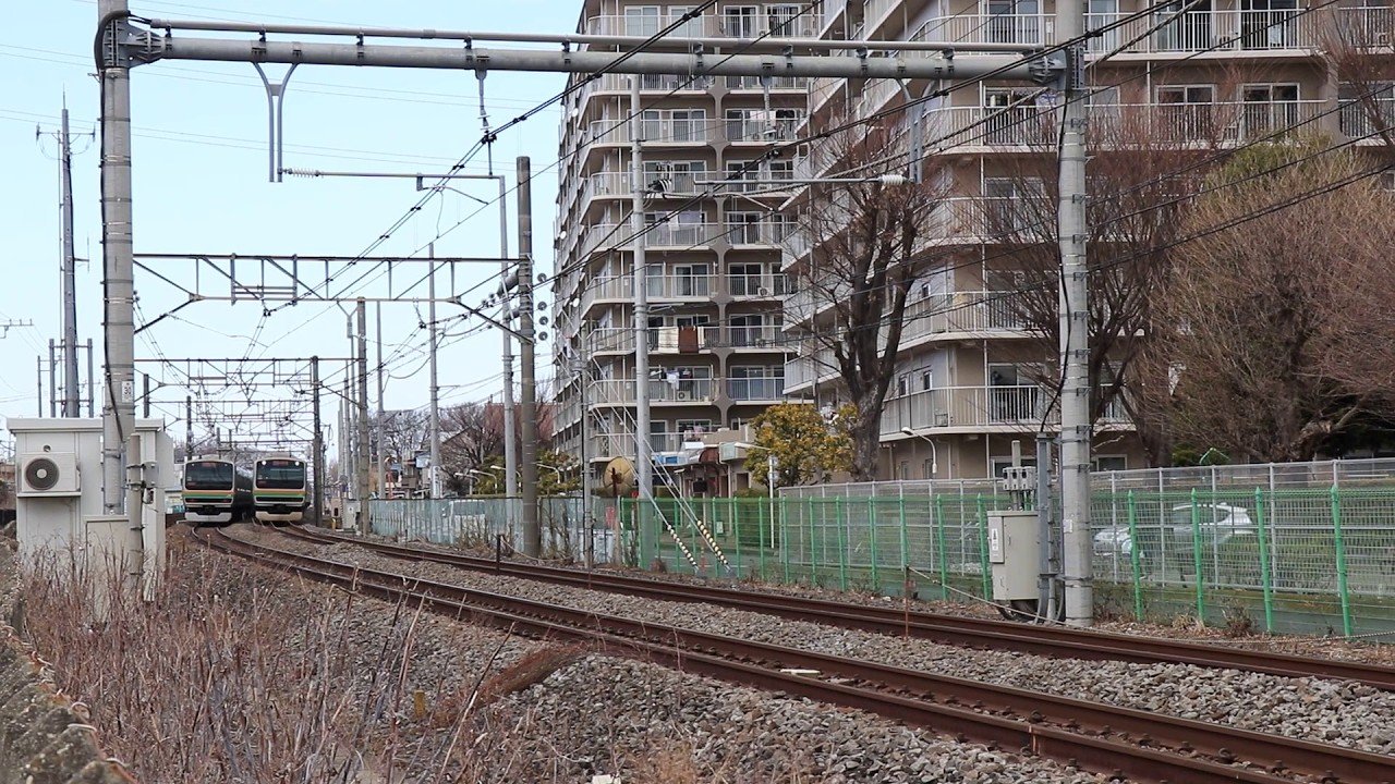 E233系＋E231系とE231系のすれ違い・2026/2/12