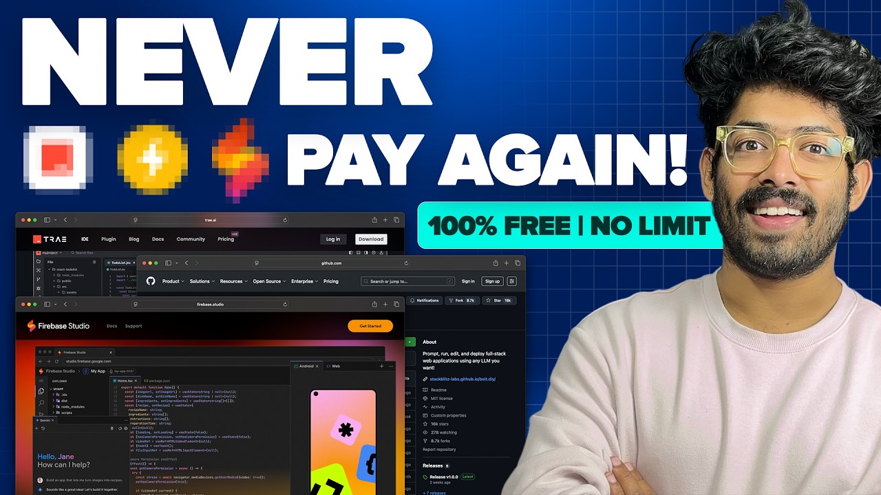 Here Are 3 FREE Vibe Coding Tools With NO LIMIT! - 2025
