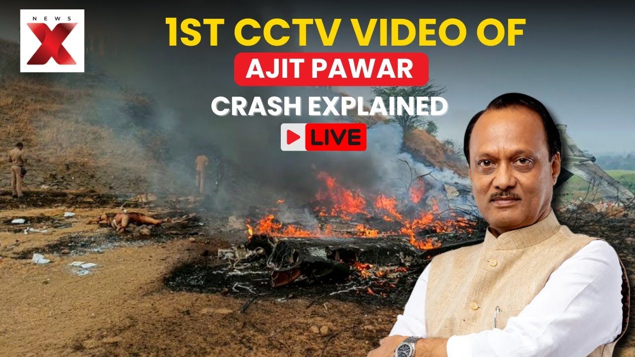 Baramati Charter Plane Crash LIVE | 1st CCTV Video Of Ajit Pawar Crash | NewsX Experts Analyse