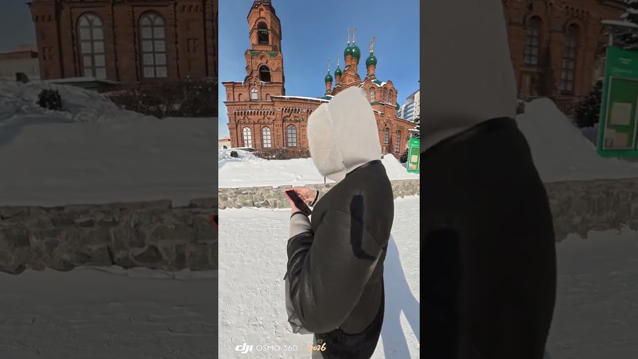 Троицкий храм в Челябинске. Видео для vr,  видео 360. Россия. 