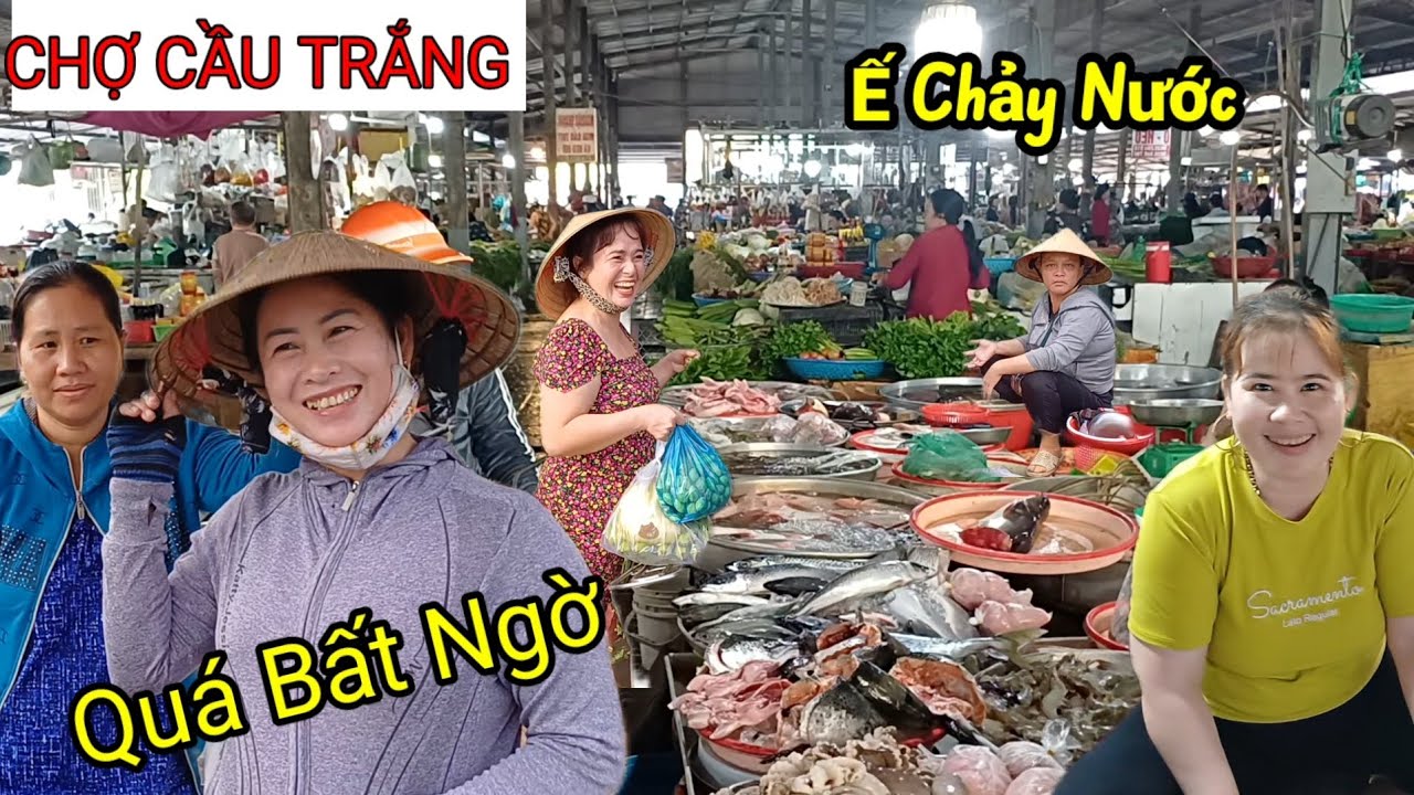 Bất ngờ gặp Cô gái quá xinh tại Chợ Cầu Trắng  - Hậu Giang (  Cần Thơ) bà con kêu than mua bán ế ẩm 