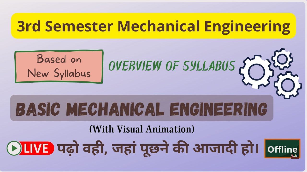 Basic Mechanical Engineering (Overview of Syllabus) || 3rd Sem. [ Mechanical Engineering ]