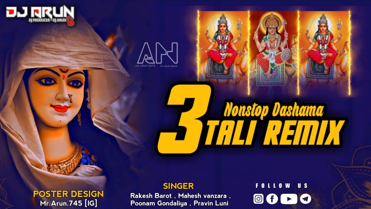 Nonstop Dashama Tran Tali Remix DJ_ARUN Dashama garba 2024 Song