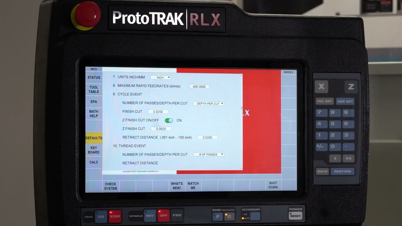 Opciones Por Defecto en el control RLX