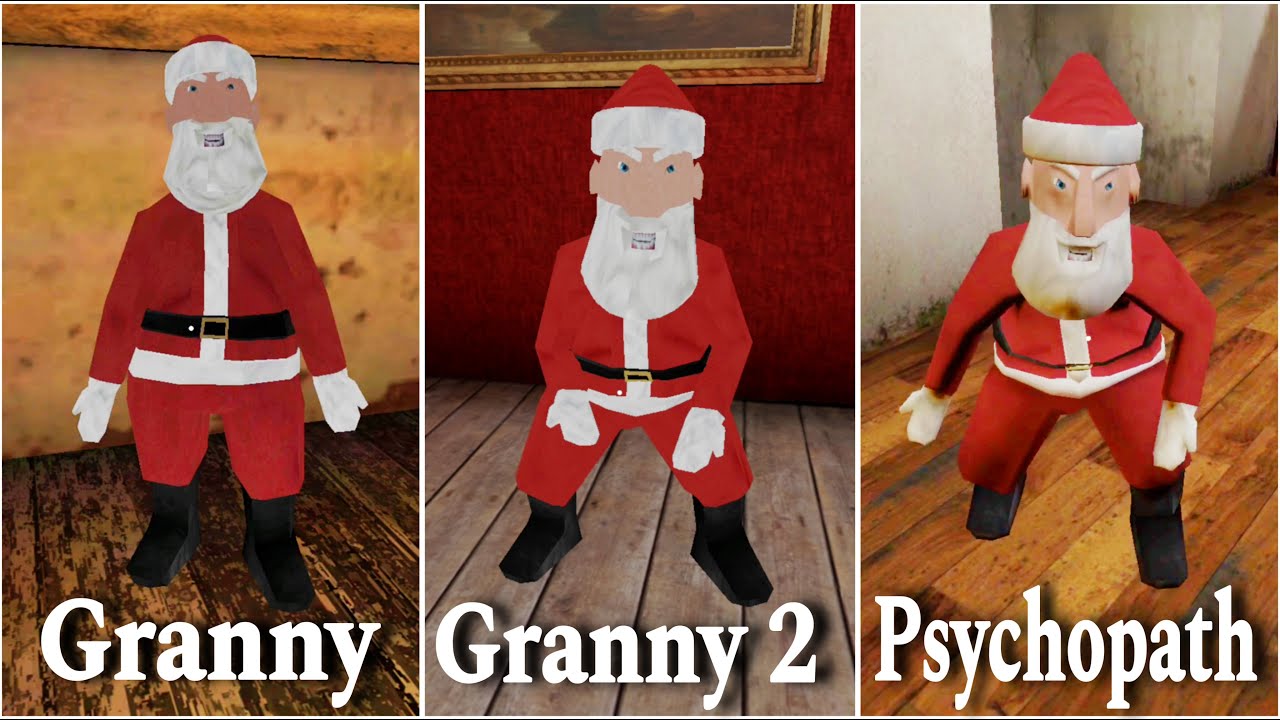3 Little Santa Appearances In Granny 1 2 And Psychopath Hunt