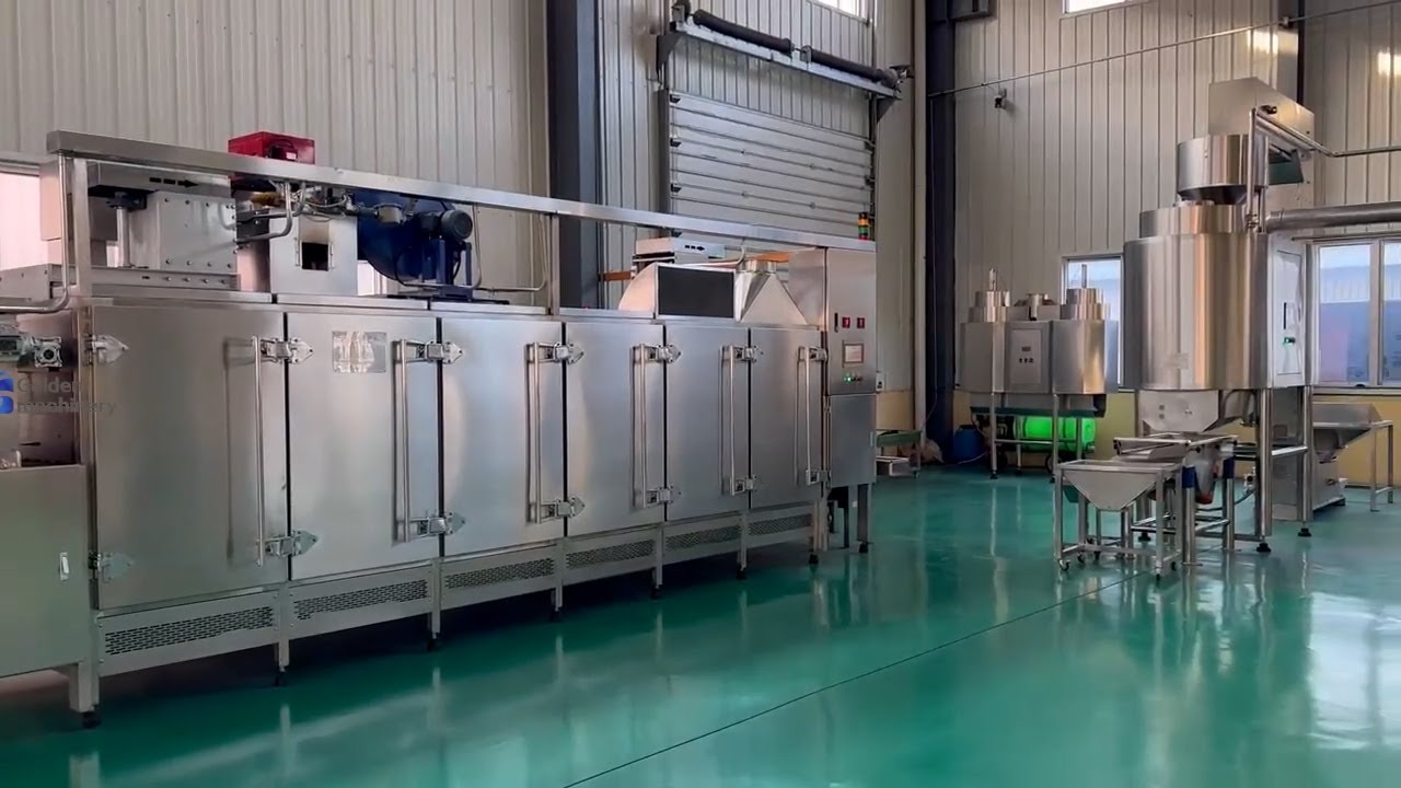 Air Peanut Blancher Test Roasting Section 300kg peanut roaster works at 90 celsius degree and 50min