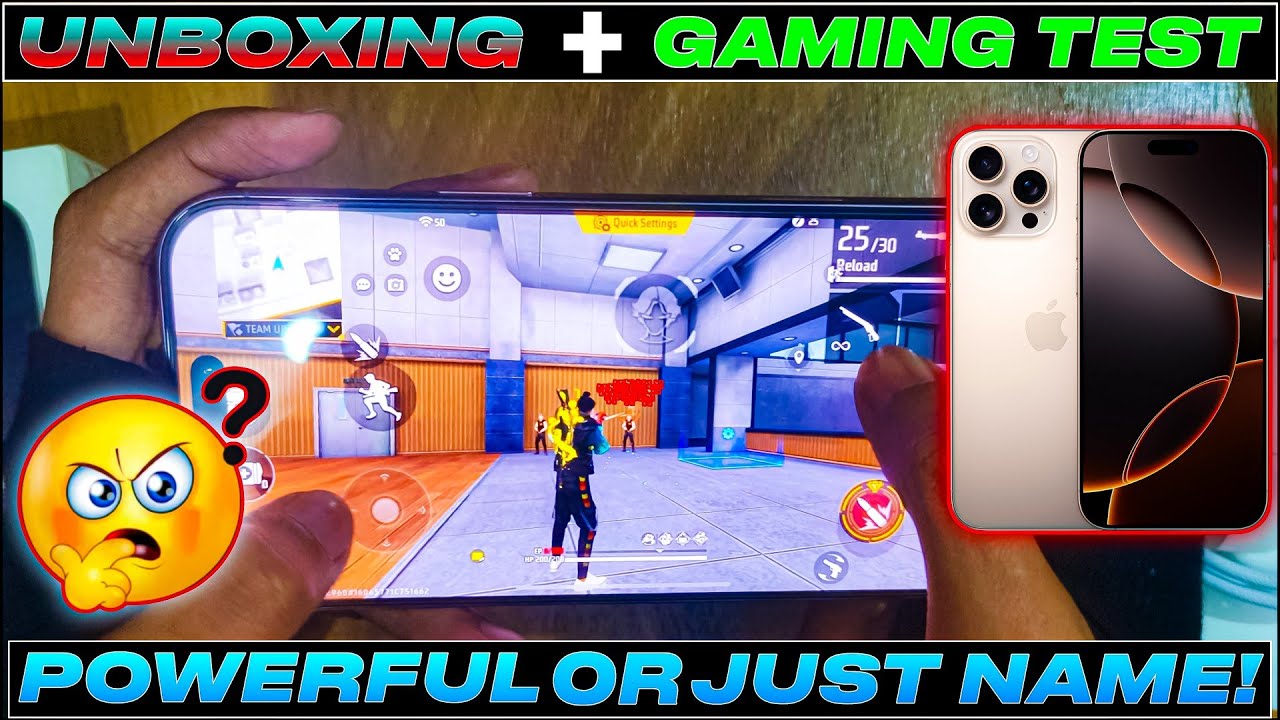 iPhone 16 Pro Max UNBOXING 🎁 HANDCAM📲 | Free Fire & BGMI Gaming Test 🔥 A18 Pro REAL POWER!