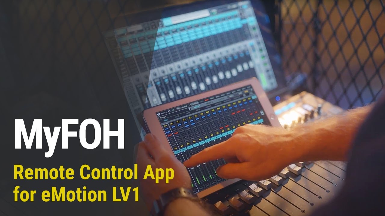Waves MyFOH &ndash; Remote Tablet App for the eMotion LV1 Mixer