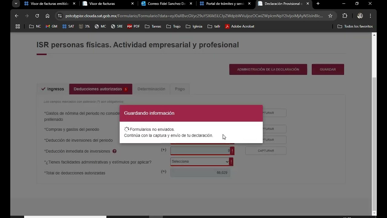 ISR personas físicas Actividad empresarial y profesional 2025  + Visor facturas emitidas y recibidas