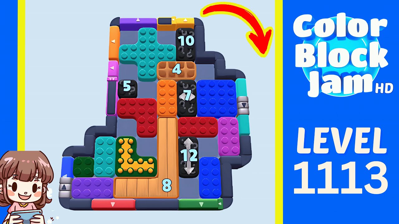 Color Block Jam Level 1113 Solution Walkthrough