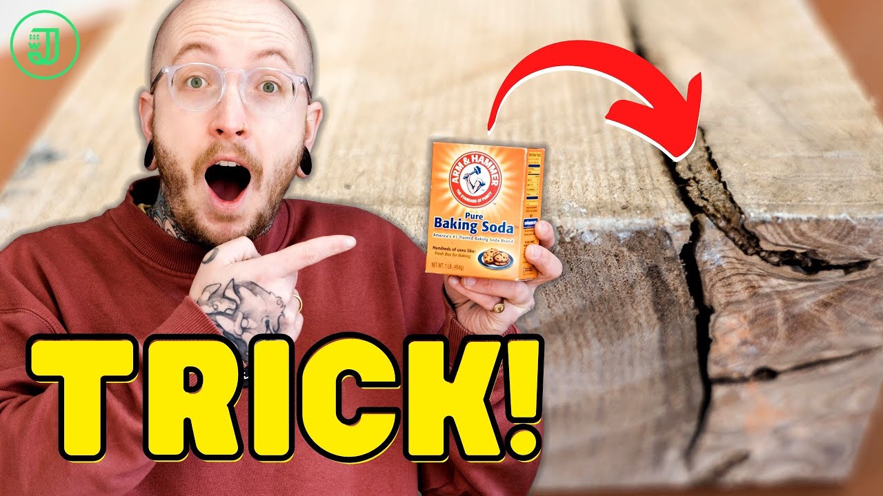 HOLZRISSE f&uuml;llen mit BACKPULVER (statt mit Epoxy oder Schellack) | Hack Check | Jonas Winkler